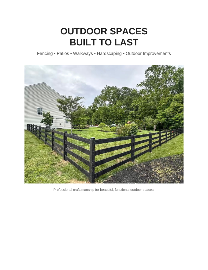 Beautiful Fence and Masonry brochure cover