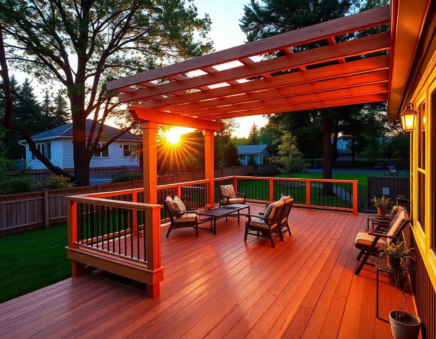 Cedar Deck with Pergola